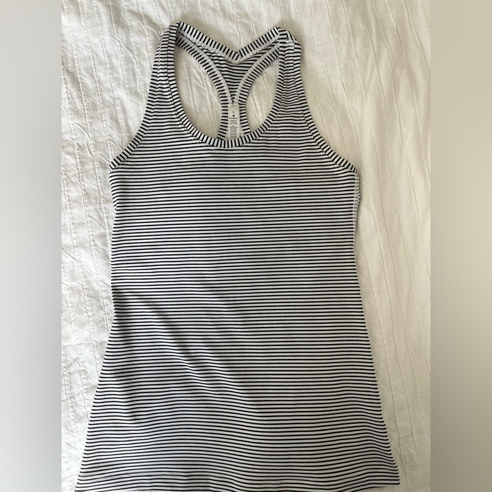 Lululemon Black & White Striped Tank - size 6